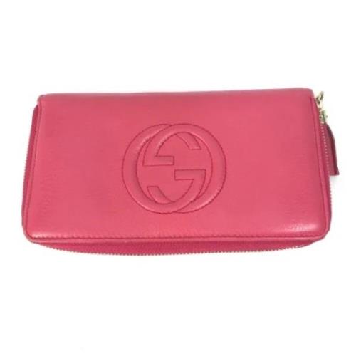 Pre-owned Leather wallets Gucci Vintage , Red , Dames