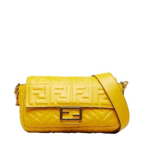 Pre-owned Leather fendi-bags Fendi Vintage , Yellow , Dames