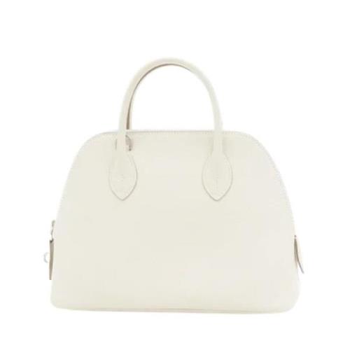 Pre-owned Leather handbags Hermès Vintage , White , Dames