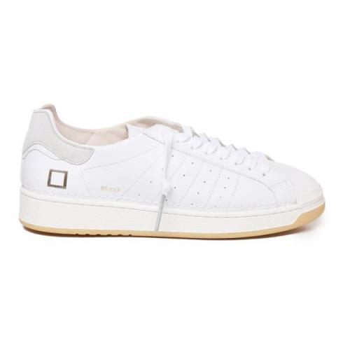 Witte Leren Sneakers met Logodetail D.a.t.e. , White , Heren