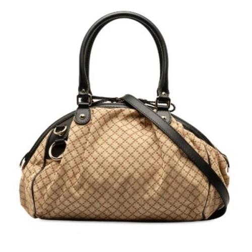 Pre-owned Leather gucci-bags Gucci Vintage , Beige , Dames