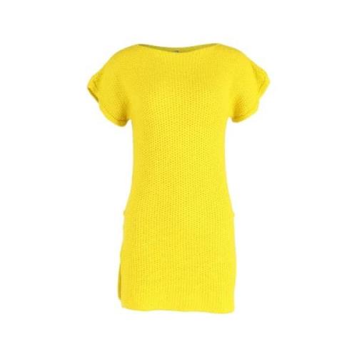 Pre-owned Wool dresses Hermès Vintage , Yellow , Dames