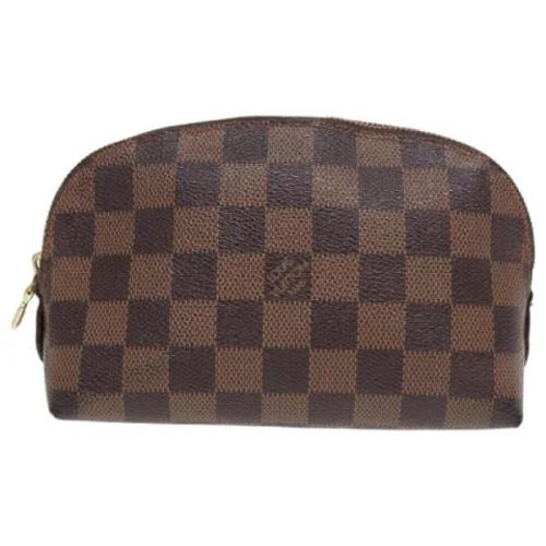 Pre-owned Canvas clutches Louis Vuitton Vintage , Brown , Dames