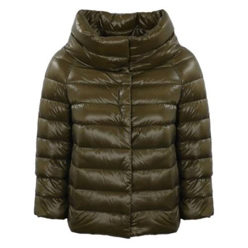 Groene Nylon Ultralight Pufferjas Herno , Green , Dames