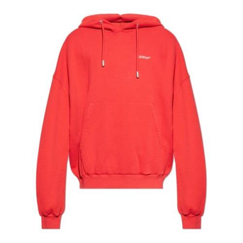 Logo Sweatshirt Off White , Red , Heren