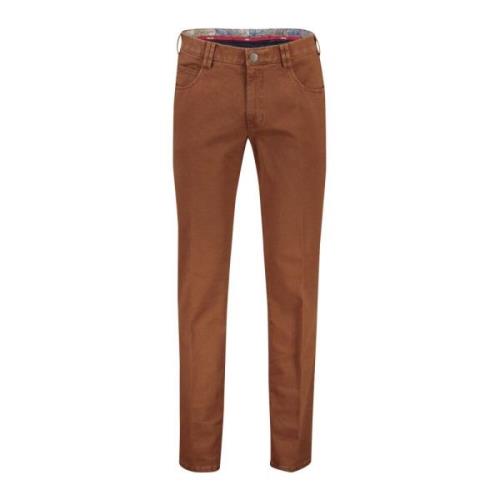 Bruine katoenen chino broek Meyer , Brown , Heren