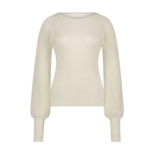 Mullberry Lurex Pullover Sweater Nukus , Beige , Dames