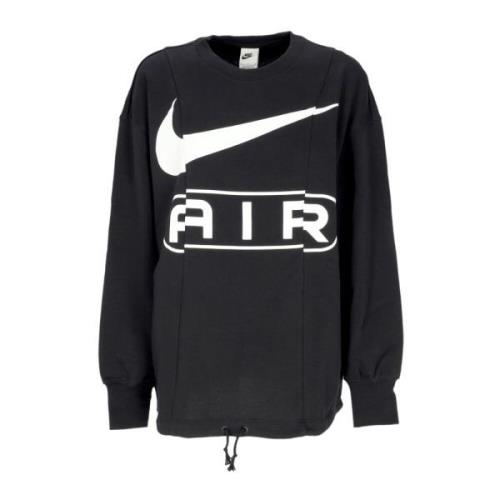 Lichte Crewneck Sweatshirt Vrouwen Zwart/wit Nike , Black , Heren