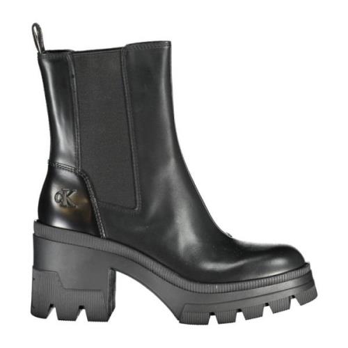 Zwarte Veterschoen met Zijrits Calvin Klein , Black , Dames