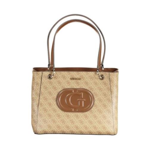 Beige Handtas Polyethyleen | Stijlvol Model Guess , Beige , Dames