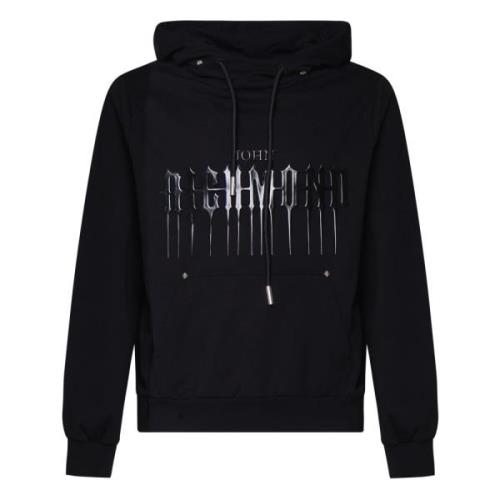 Zwarte Katoenen Hoodie met Voorkant Print John Richmond , Black , Here...