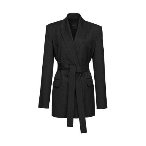 Klassieke Wollen Blazer Jas Pinko , Black , Dames