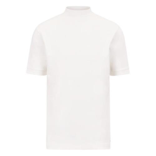 Heren T-shirt met opstaande kraag Drykorn , White , Heren