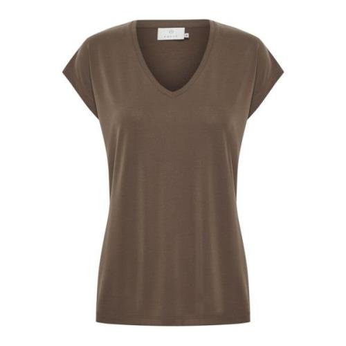 T-Shirts Kaffe , Brown , Dames