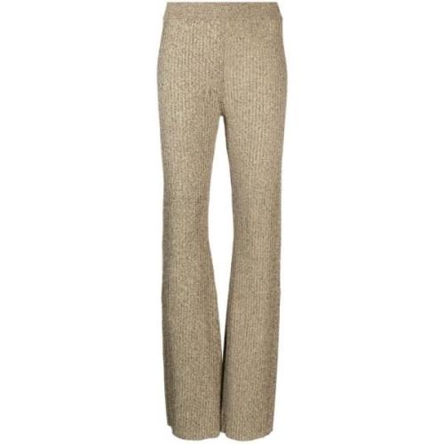 Gebreide Melange Broek Ganni , Brown , Dames