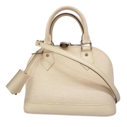 Pre-owned Leather handbags Louis Vuitton Vintage , White , Dames