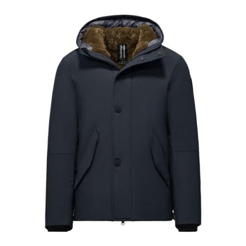 Eco-Fur Parka Jas BomBoogie , Blue , Heren