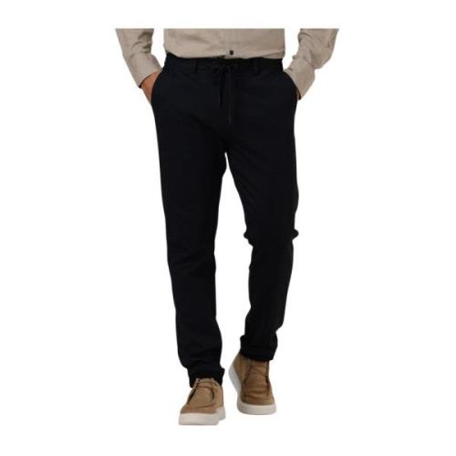 Donkerblauwe Tapered Jogger Broek Dstrezzed , Blue , Heren