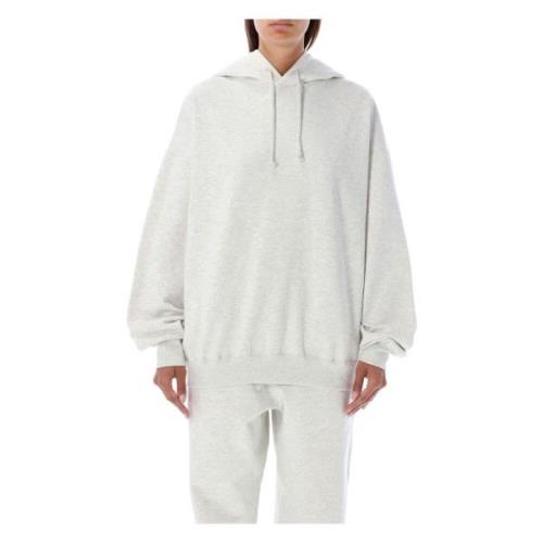 Gezellig Grijs Melange Gebreide Hoodie Y-3 , Gray , Dames