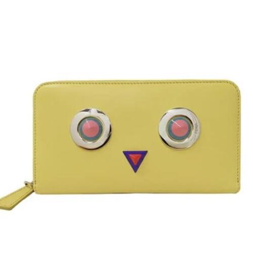 Pre-owned Leather wallets Fendi Vintage , Yellow , Dames