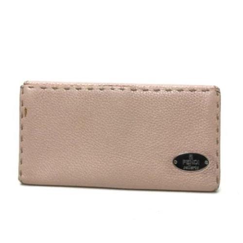 Pre-owned Leather wallets Fendi Vintage , Pink , Dames