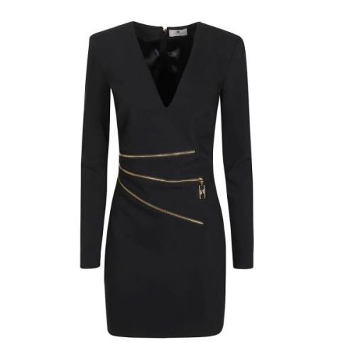 Stijlvolle Mini Jurk voor Vrouwen Elisabetta Franchi , Black , Dames