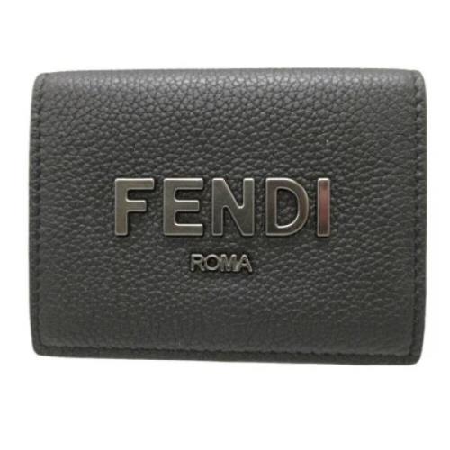 Pre-owned Leather wallets Fendi Vintage , Black , Unisex