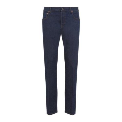 Donkerblauwe Tapered Pant Gucci , Blue , Heren