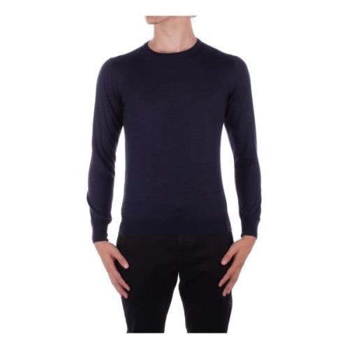 Blauwe Sweater Model Gsi24598 Tagliatore , Blue , Heren