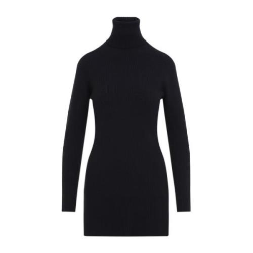 Inktblauwe Turtleneck Jurk Fabiana Filippi , Blue , Dames