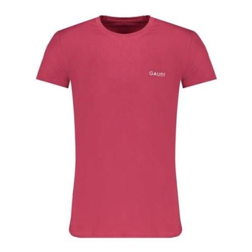 Rode Heren T-Shirt Korte Mouwen Gaudi , Red , Heren