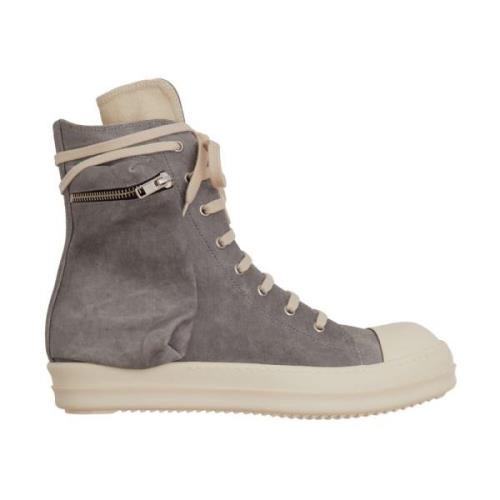 Denim Cargo High Top Sneaker Rick Owens , Gray , Heren