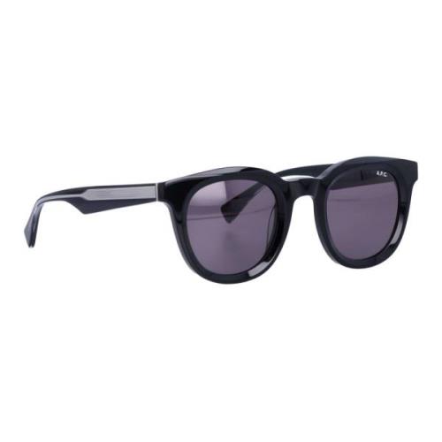 Zwarte ovale zonnebril met UV-bescherming A.p.c. , Black , Unisex