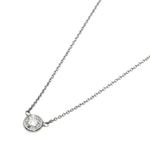 Pre-owned Platinum necklaces Tiffany & Co. Pre-owned , Gray , Dames