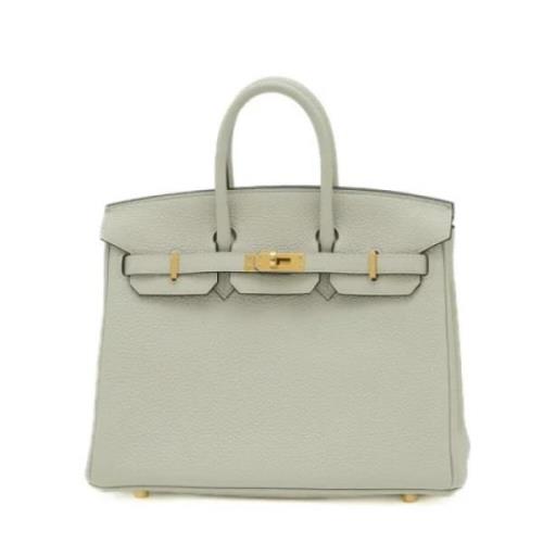 Pre-owned Leather handbags Hermès Vintage , Gray , Dames