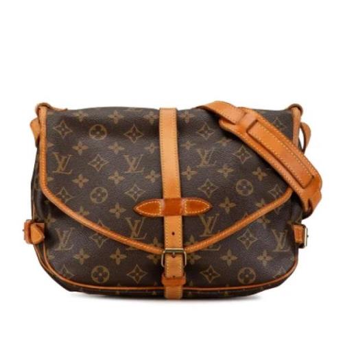 Pre-owned Canvas shoulder-bags Louis Vuitton Vintage , Brown , Dames