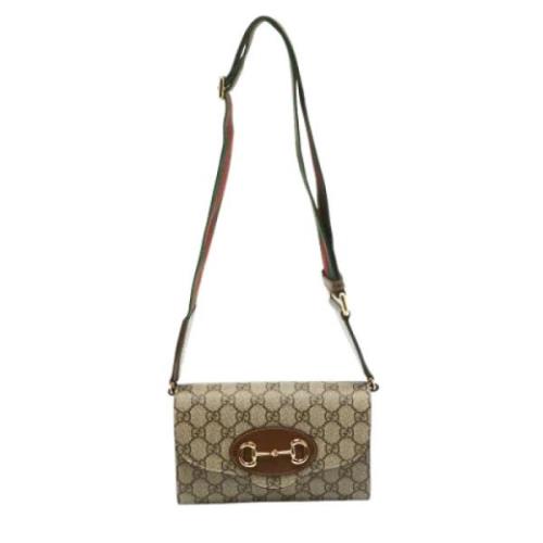 Pre-owned Leather gucci-bags Gucci Vintage , Beige , Dames