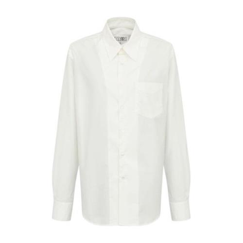 Casual Katoenen Overhemd voor Mannen MM6 Maison Margiela , White , Dam...