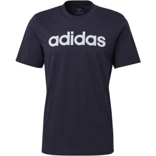 Blauw Heren Tee Regular Fit Zacht Stof Adidas , Blue , Heren