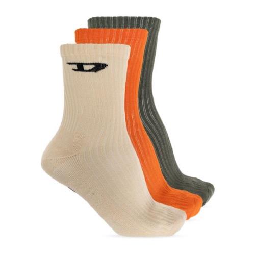 Driepak sokken Skm-D-Crew-Sport-Socks Diesel , Multicolor , Heren