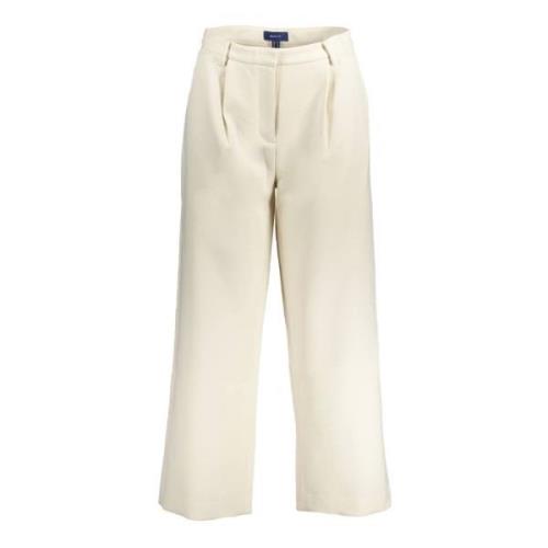 Beige Polyester Broek met 4 Zakken Gant , Beige , Dames