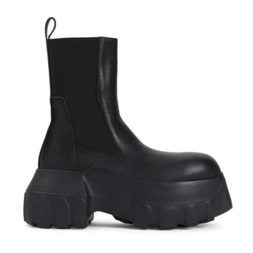 Mega Tractor Laarzen in Zwart Rick Owens , Black , Heren