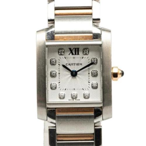 Pre-owned Rose Gold watches Cartier Vintage , White , Dames