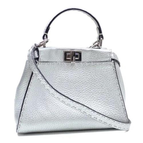 Pre-owned Leather fendi-bags Fendi Vintage , Gray , Dames