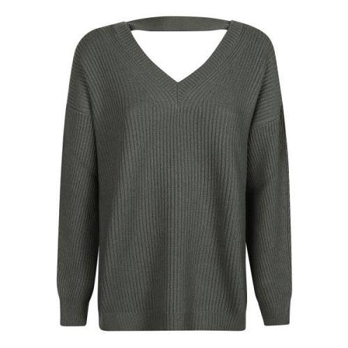 Arctic Love V-Neck Sweater Canessa , Green , Dames