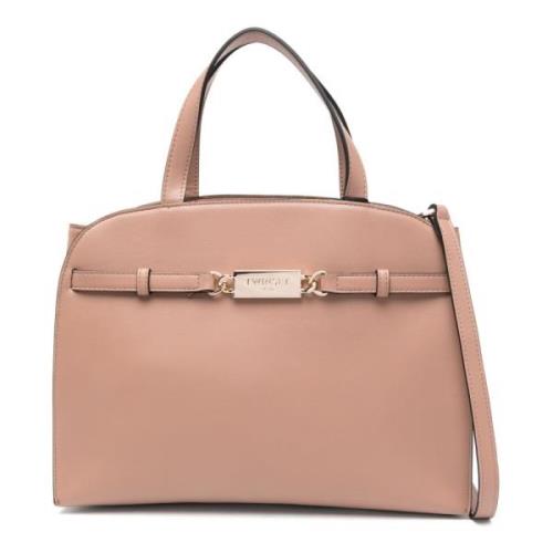 Logo Plaque Bauletto Tas Twinset , Pink , Dames