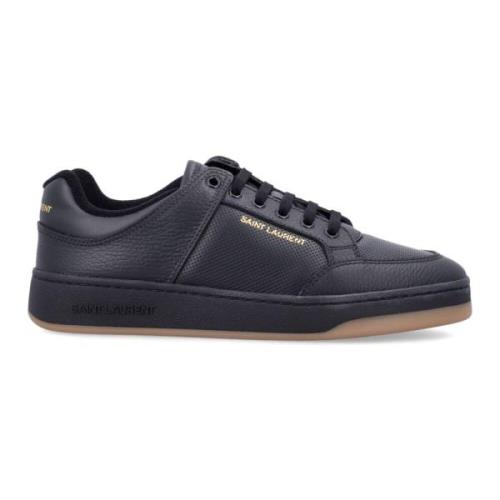 Zwarte Leren Sneakers SL 61 Saint Laurent , Black , Heren