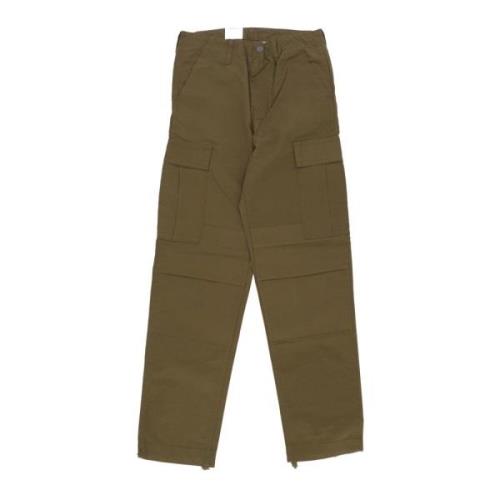 Cargo Broek Regular Fit Highland Rinsed Carhartt Wip , Green , Heren