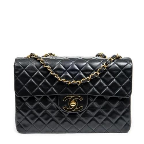 Pre-owned Leather chanel-bags Chanel Vintage , Black , Dames