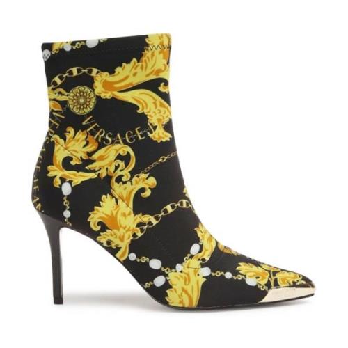 Zwarte enkellaarzen voor vrouwen Versace Jeans Couture , Multicolor , ...